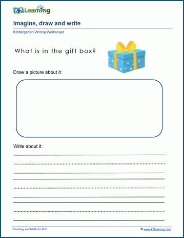 What is in the gift box? - Draw & Write Worksheet