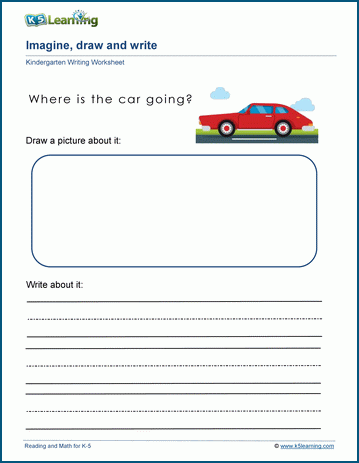 Where is the car going? - Draw & Write Worksheet