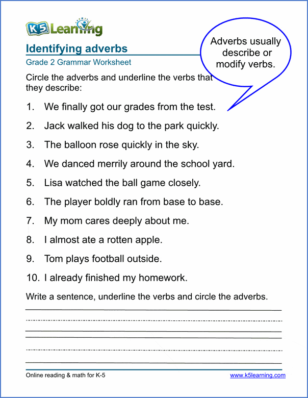 Identifying Adjectives And Adverbs In Sentences Worksheets Free Printable Adjectives Worksheets