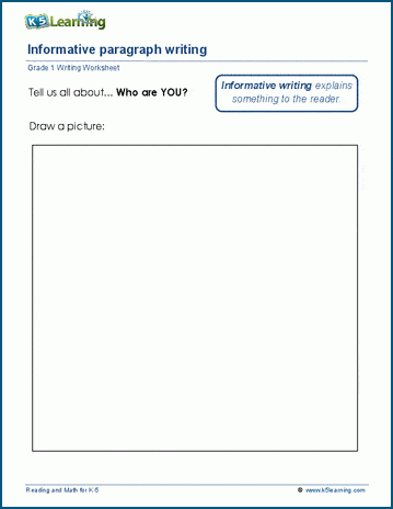 Expository paragraph writing worksheet