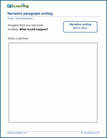 Narrative writing worksheet