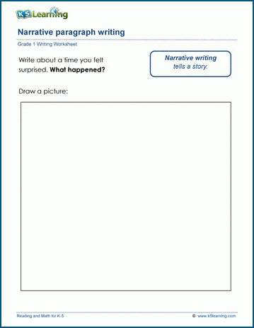Narrative writing worksheet