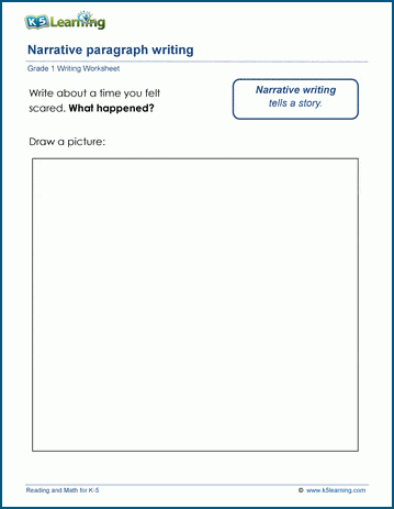 Narrative writing worksheet