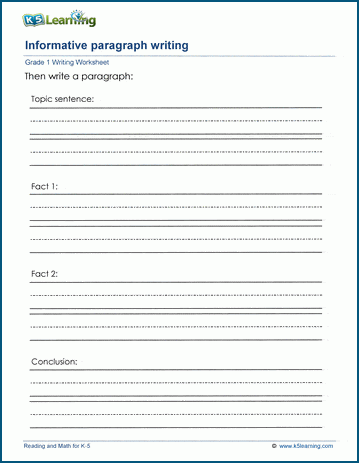 Writing paragraphs worksheets | K5 Learning