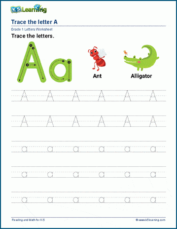 Sample grade 1 letters worksheet