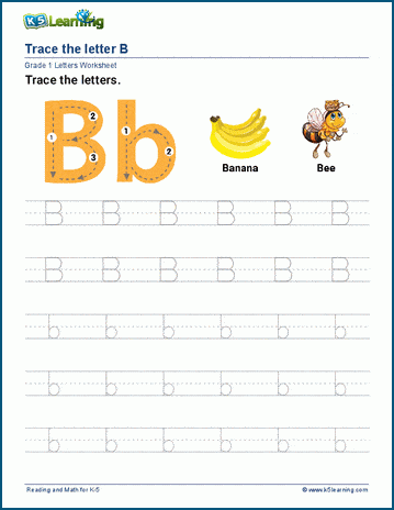 Letter B b Worksheet