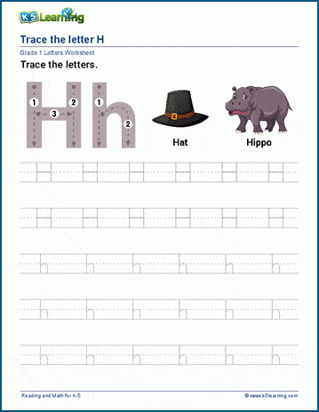 Letter H h Worksheet