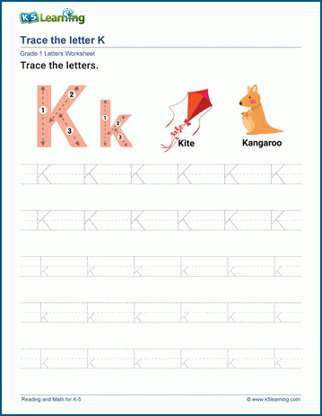 Letter K k Worksheet