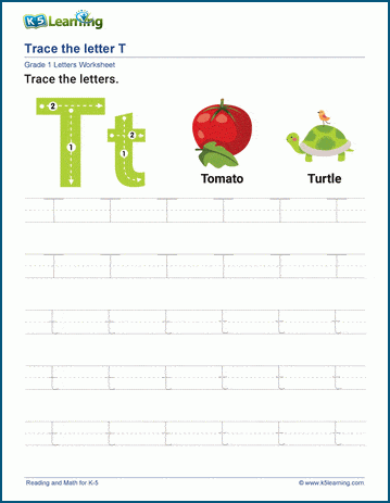 Letter T t Worksheet