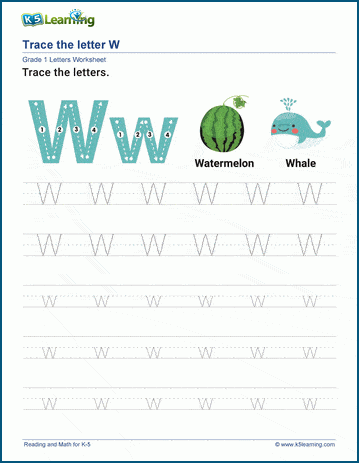 Letter W w Worksheet