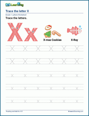 Letter X x Worksheet