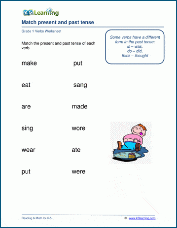 Verb Worksheet: Past And Present Tense | K5 Learning