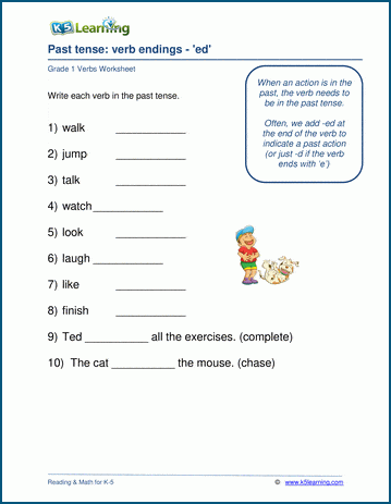 The Past Tense l Explanation, Examples & Worksheet