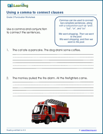 To connect clauses worksheet