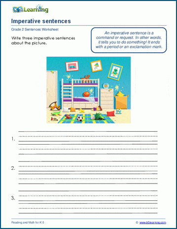 Write Imperative Sentences Worksheet