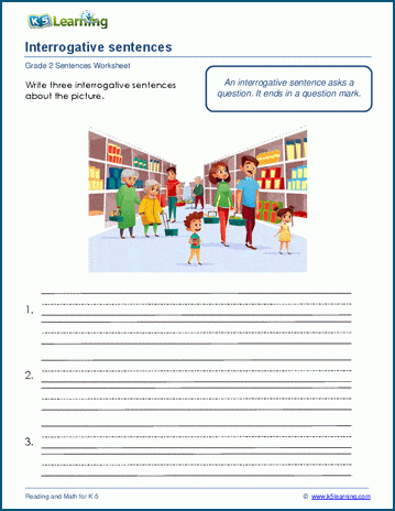 Write Interrogative Sentences Worksheet