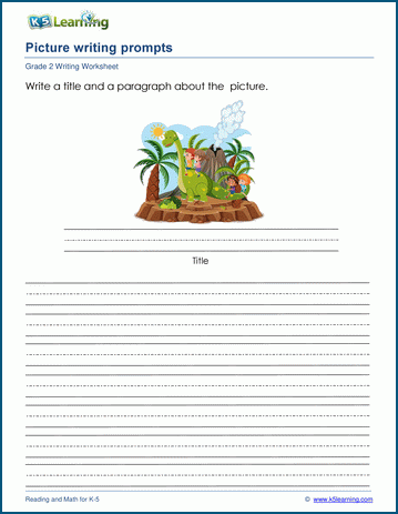 Picture writing prompts worksheet