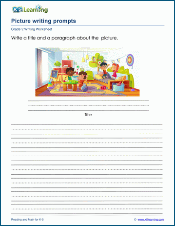 Picture writing prompts worksheet