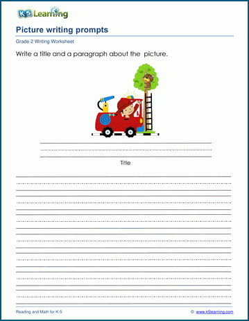 Picture writing prompts worksheet