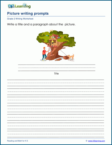 Picture writing prompts worksheet