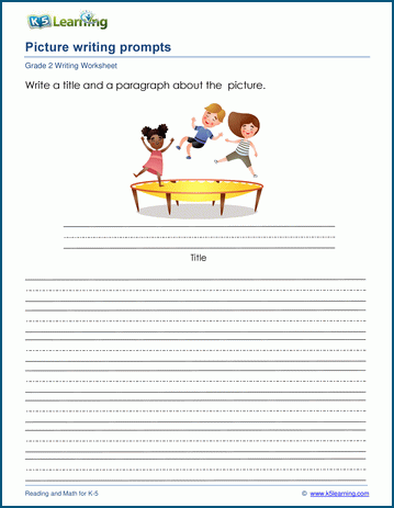 Picture writing prompts worksheet