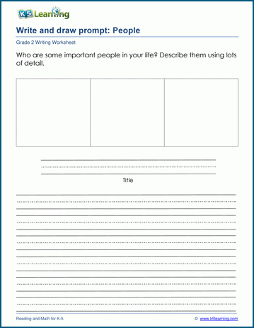 Write and draw prompts worksheet