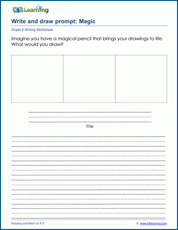 Write and draw prompts worksheet