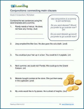 Coordinating conjunctions worksheet