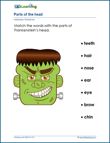 Halloween body parts | K5 Learning