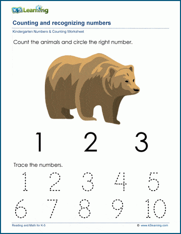 Counting numbers worksheet