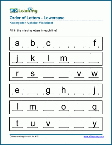 alphabetical order worksheets for preschool and