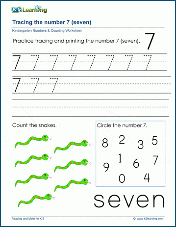 The Number 7 (seven) | K5 Learning