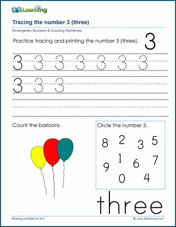 The Number 3 (three) | K5 Learning