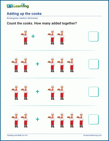 Adding objects (up to 10) worksheet