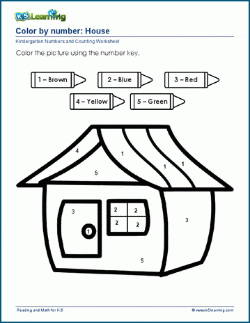 Color by number worksheet