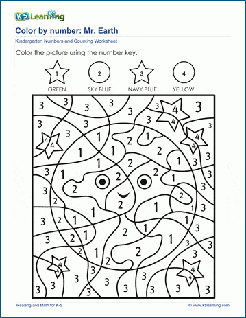 Color by number worksheet