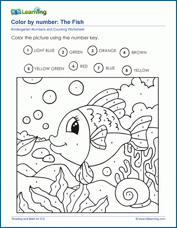 Color by number worksheet