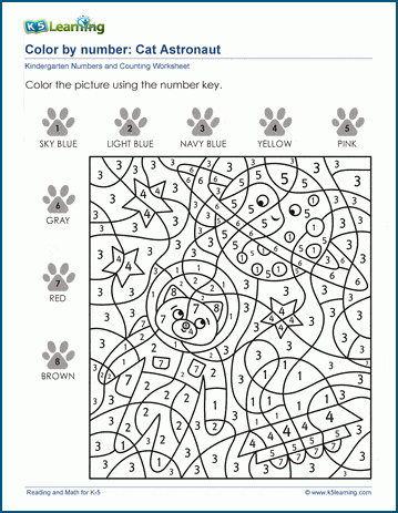 Color by number worksheet