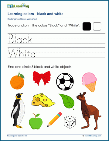 The Colors Black & White | K5 Learning