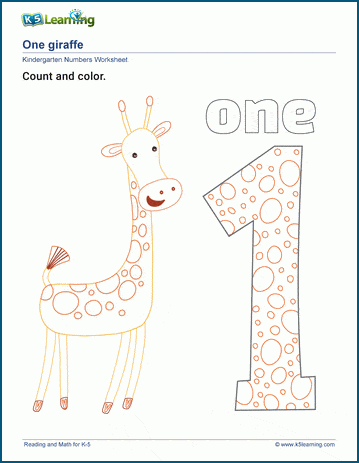 Count & color the numbers 1-10 | K5 Learning