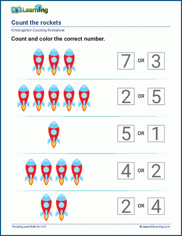 Count and match worksheet