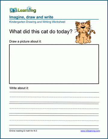 Draw and write worksheet:What did this cat do today?