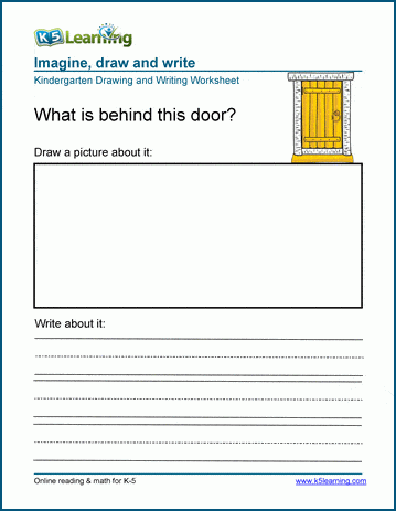 Draw and write worksheet: What is behind the door?