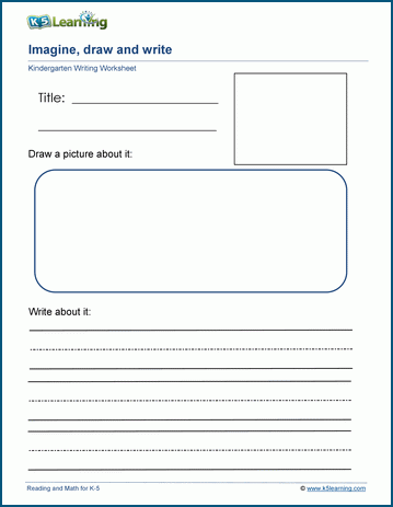 Draw and write - fill in own prompt form | K5 Learning