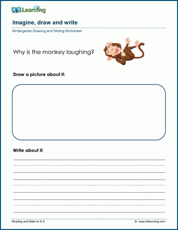 Why is the monkey laughing? - Draw & Write Worksheet