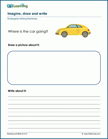 Where is the car going? - Draw & Write Worksheet