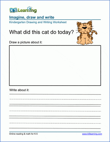 draw write worksheet - Writing Activities For Kindergarten