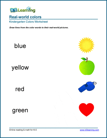 colors worksheets for preschool kindergarten k5 learning