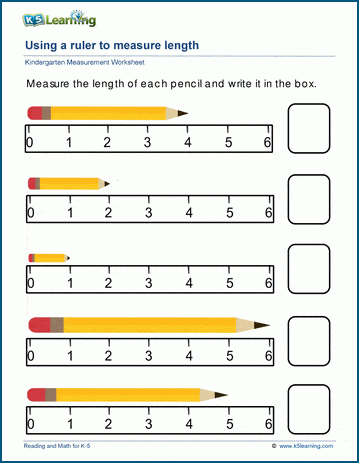 free preschool kindergarten measurement worksheets printable k5