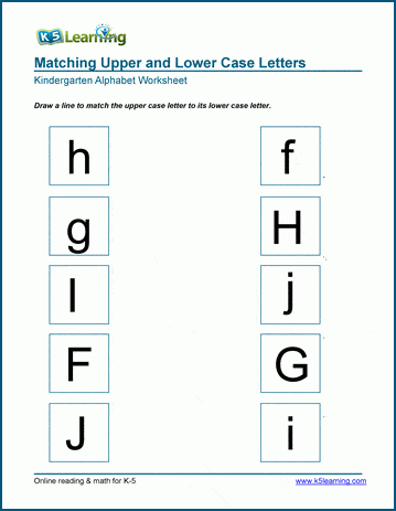 Matching upper and lower case F, G, H, I, J